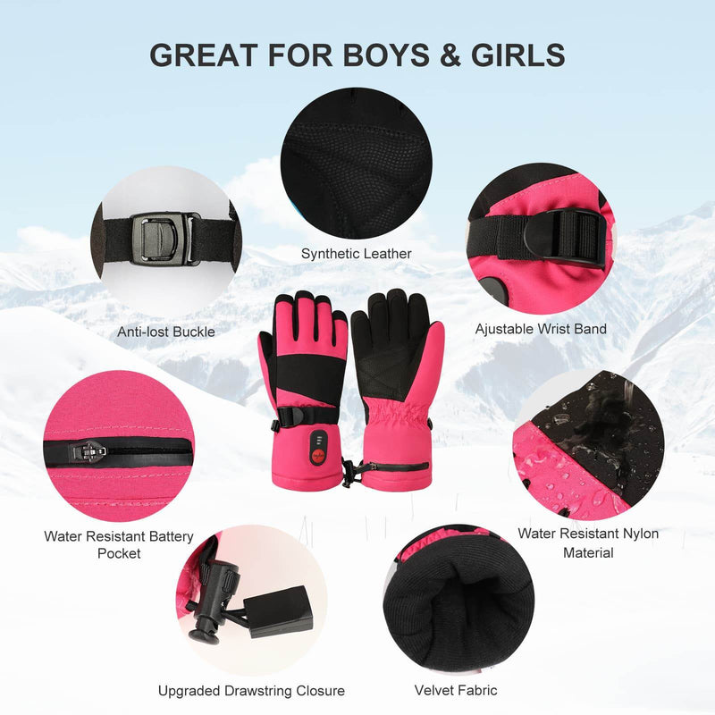 Load image into Gallery viewer, Savior Children’s Heated Gloves - 7.4V Battery, Full Hand Heating