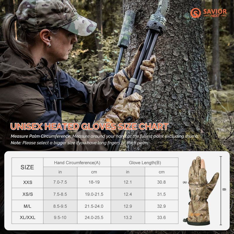Load image into Gallery viewer, Savior Heated Hunting Gloves 2.0 Upgraded Heating Technology,3000mAh Fast-Charging Battery