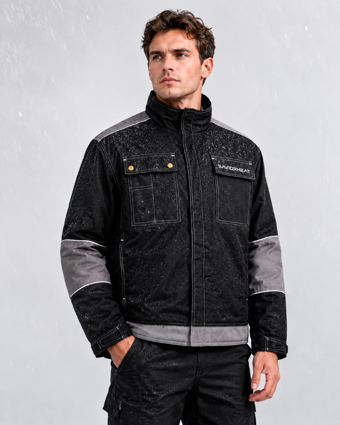 Savior Heat comfort-lined heated work jacket with rugged canvas construction