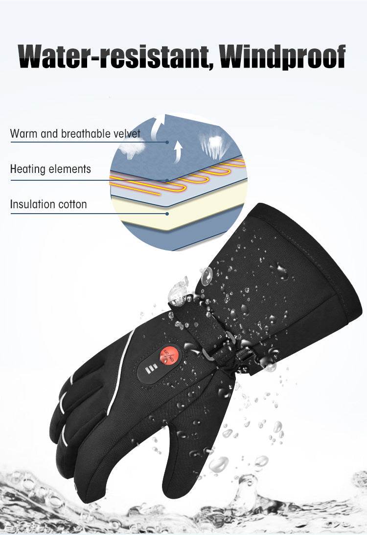 Outlets-Savior Winter Windproof Outdoor Sports heated ski gloves