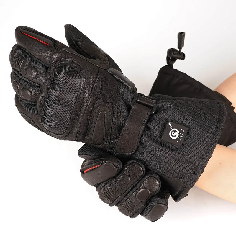 Load image into Gallery viewer, Savior Heated Sheepskin Motorcycle Gloves 03