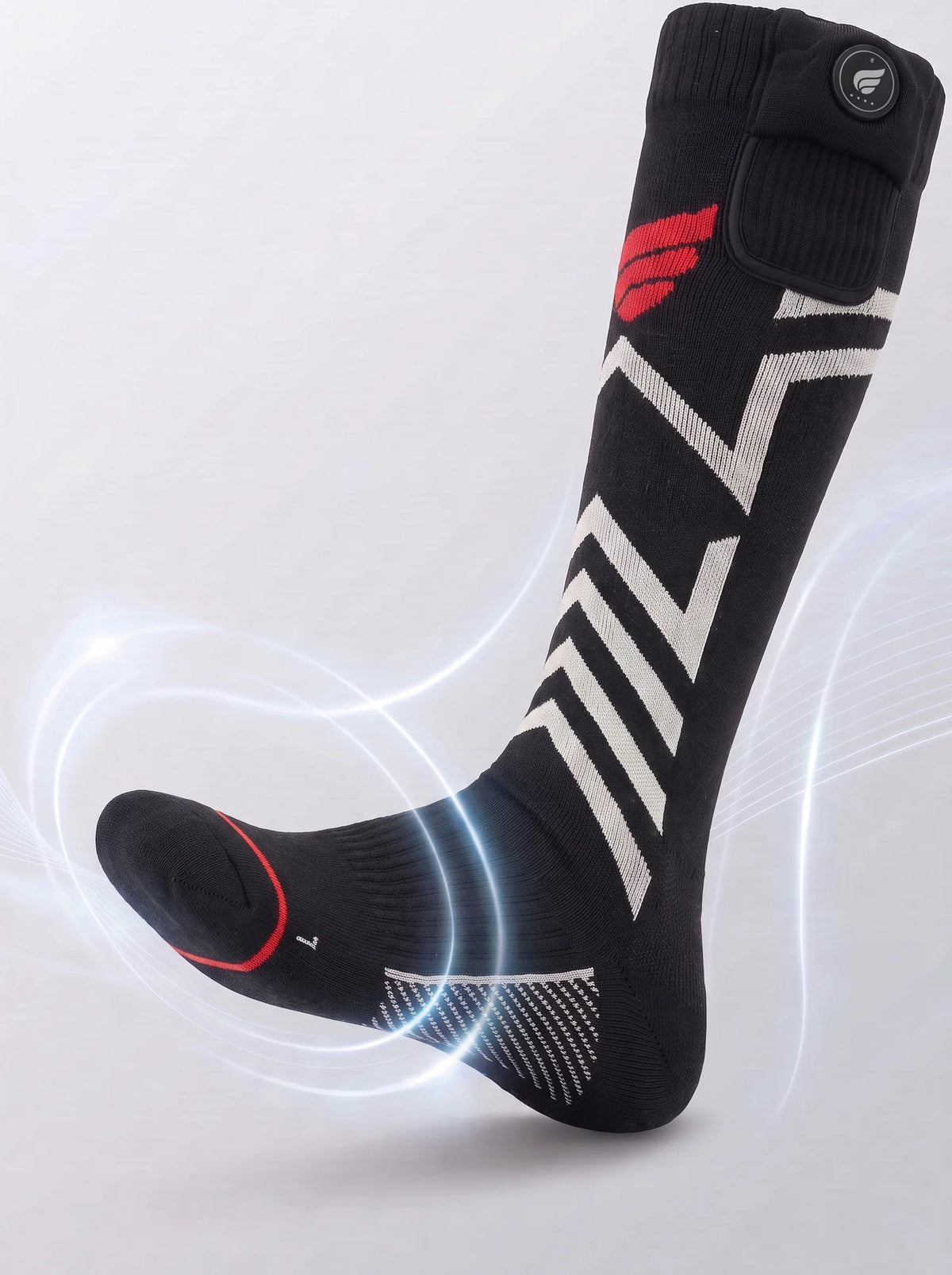 Savior Heat Silverline heated ski socks with focused toe warmth for cold-weather comfort