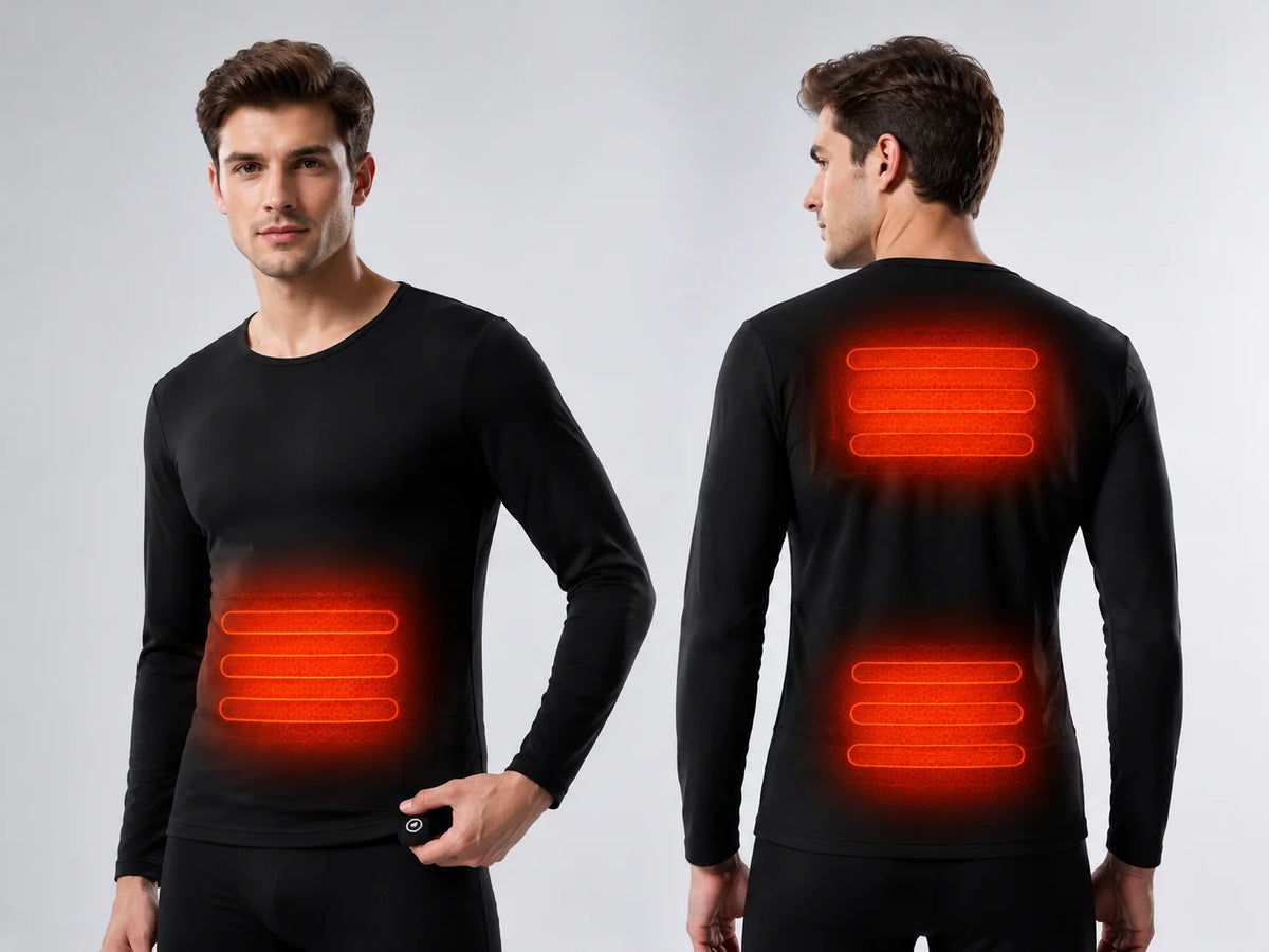 Savior Heat men's heated base layer top with targeted core-zone warmth