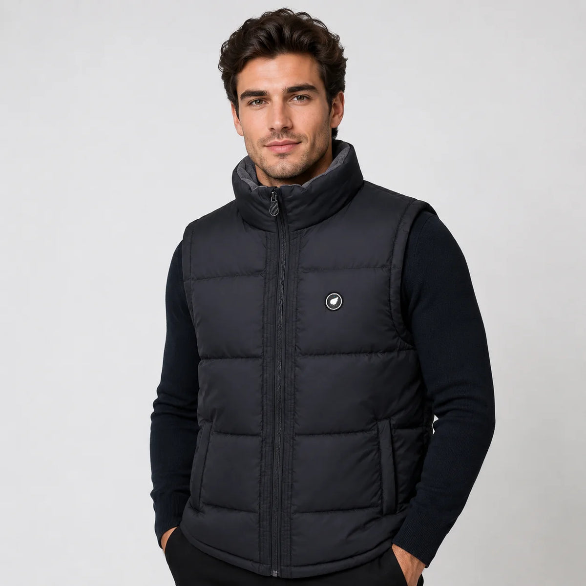 Men’s Drawcord-Hem Heated Vest 01