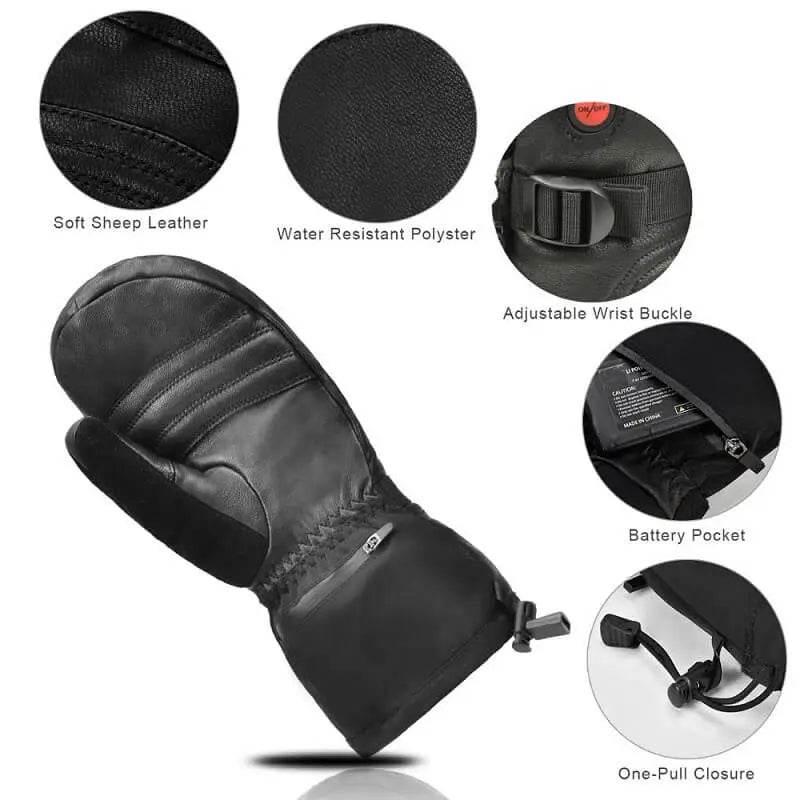 Load image into Gallery viewer, Savior 7.4V Battery Heated Leather Mittens