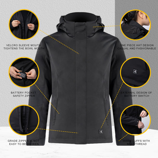 Women’s Slim-Fit Heated Jacket – Lightweight, Fast-Heating Warmth