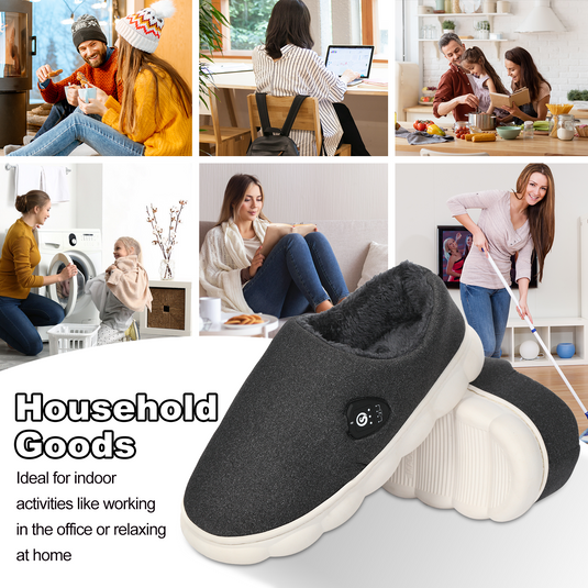 Unisex Rechargeable High-Cut Heated Slippers – APP & Button Control