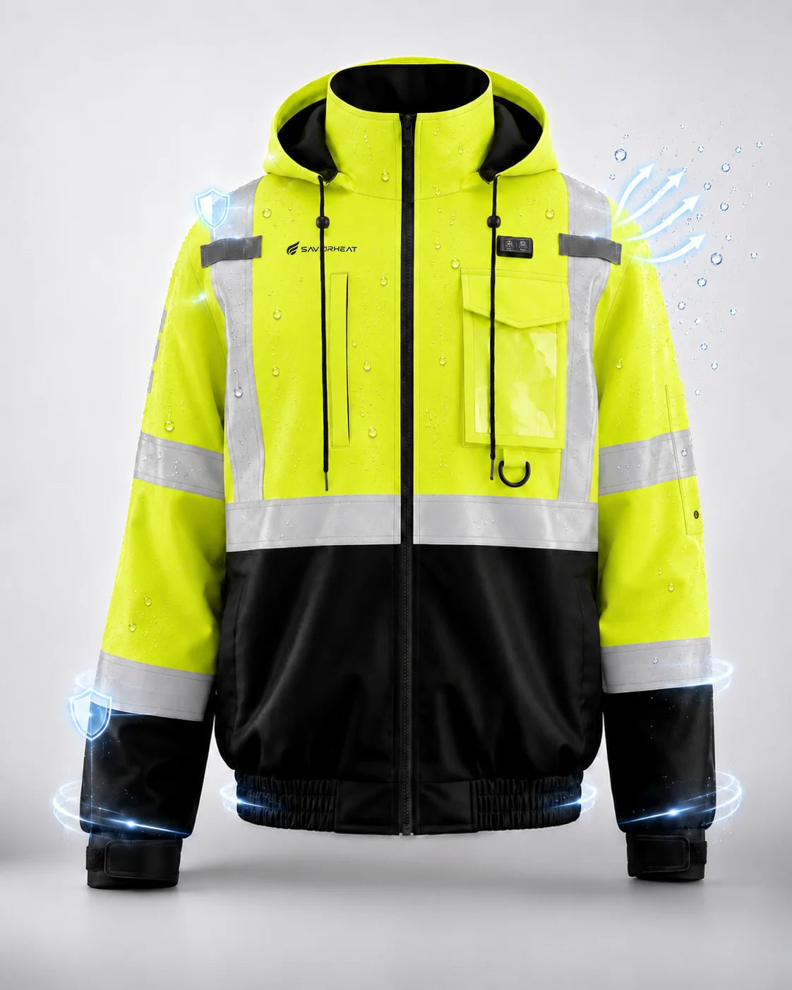 Savior Heat high-visibility heated work jacket with rugged weather protection