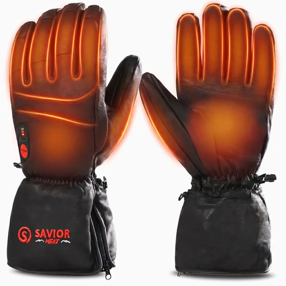 Savior Electric Heated Leather Gloves 02