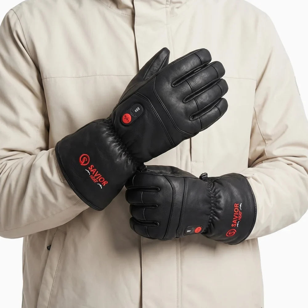 Savior Electric Heated Leather Gloves 08