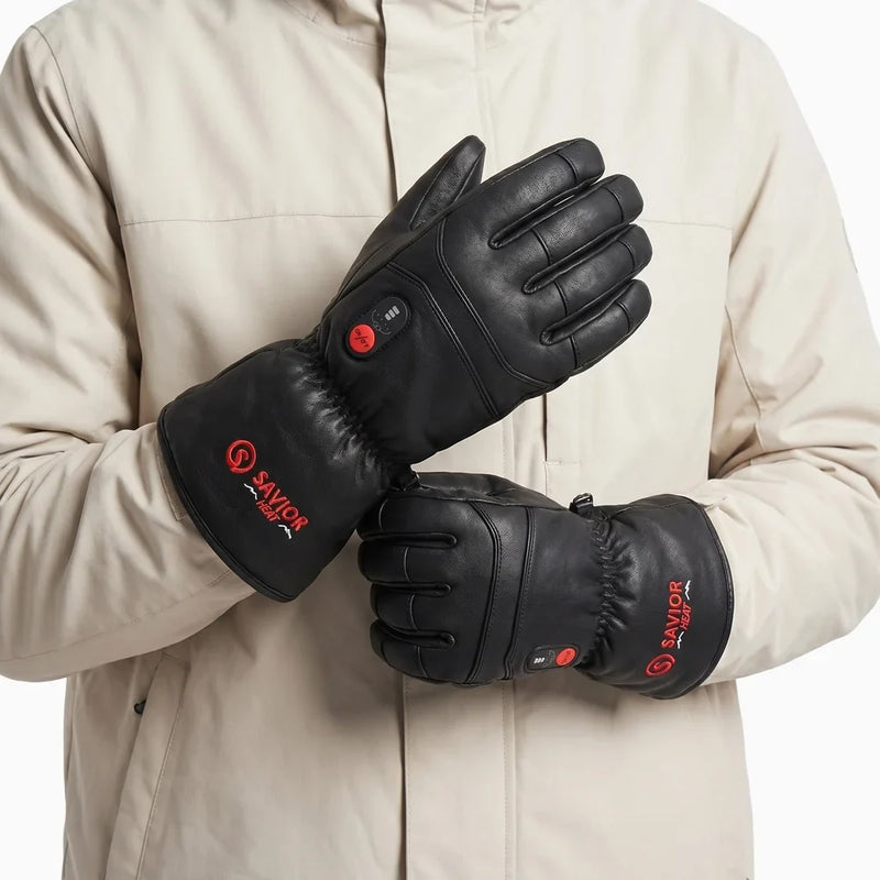 Load image into Gallery viewer, Savior Electric Heated Leather Gloves 08
