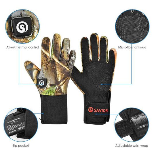 Outlets-Savior Hunting Winter Warm Heated Gloves  Windproof  for Fishing Hunting Outdoor