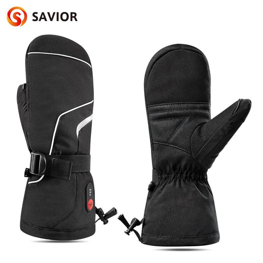 Outlets-Savior Winter Warm Sport Snow Ski Heated Mittens Gloves
