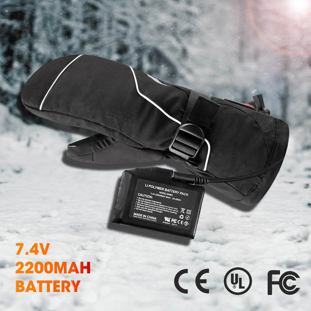 Outlets-Savior Winter Warm Sport Snow Ski Heated Mittens Gloves