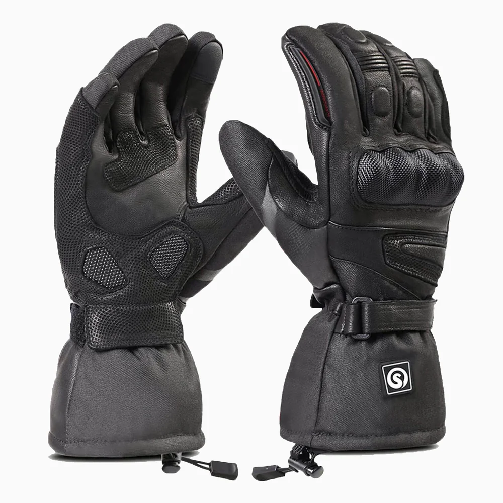Savior Heated Sheepskin Motorcycle Gloves 01