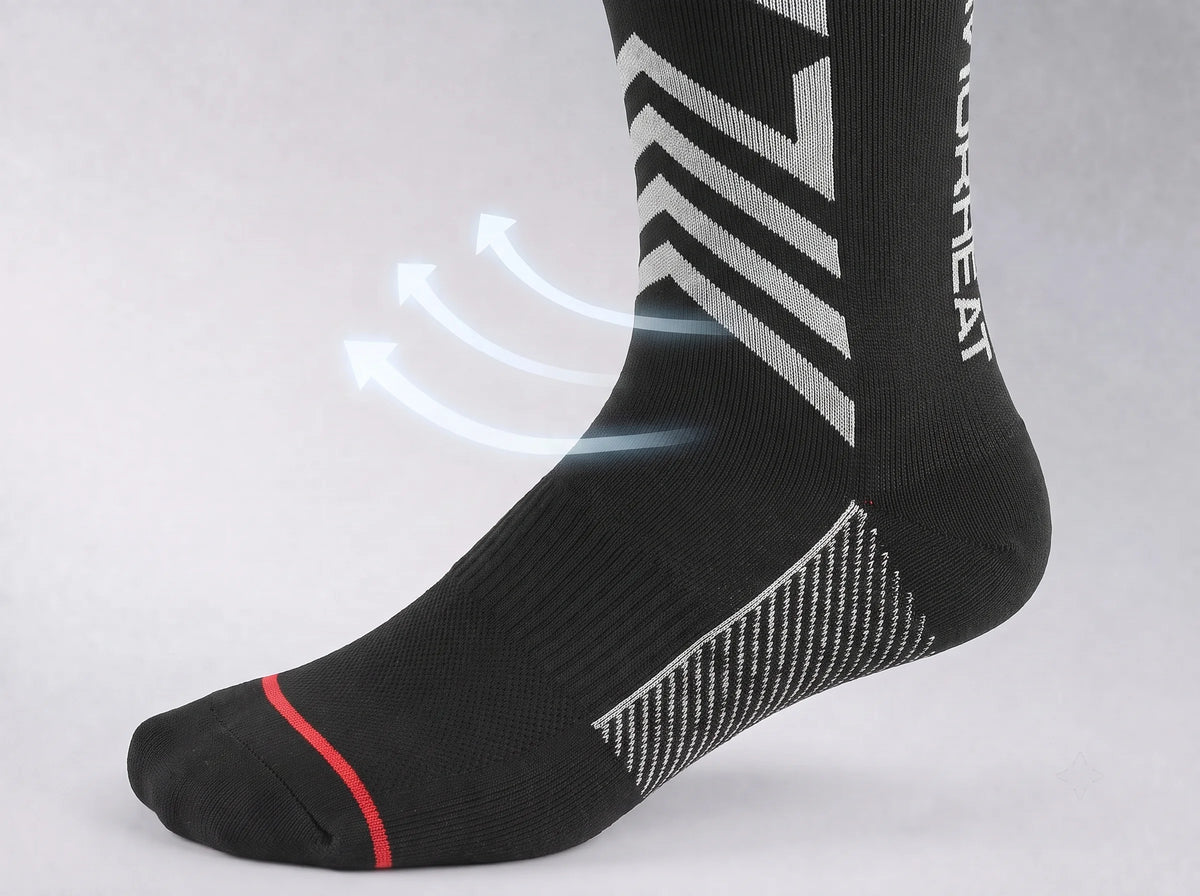Breathable Savior Heat Silverline heated ski socks for comfortable all-around winter wear