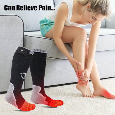 Savior Heat Socks with Rechargeable Battery Winter Outdoor Thermal Cotton Sock