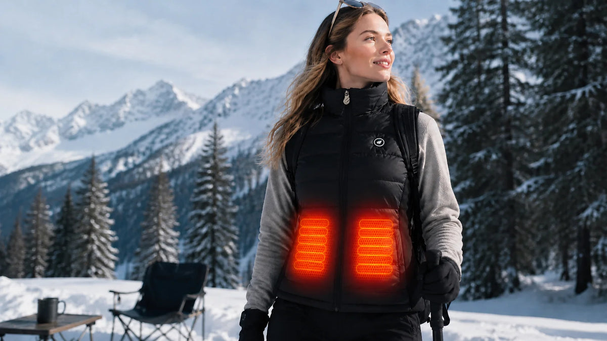 Savior Heat women's stretch-side heated vest for long-lasting winter warmth