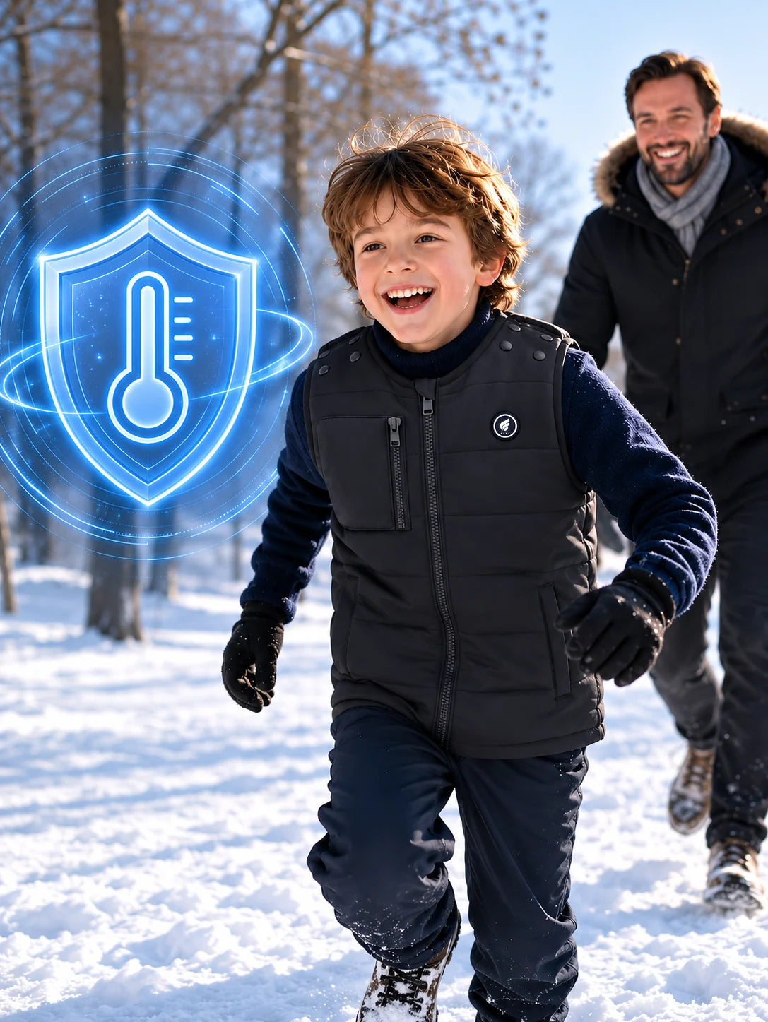 Savior Heat kids' heated vest with KidSafe smart temperature control