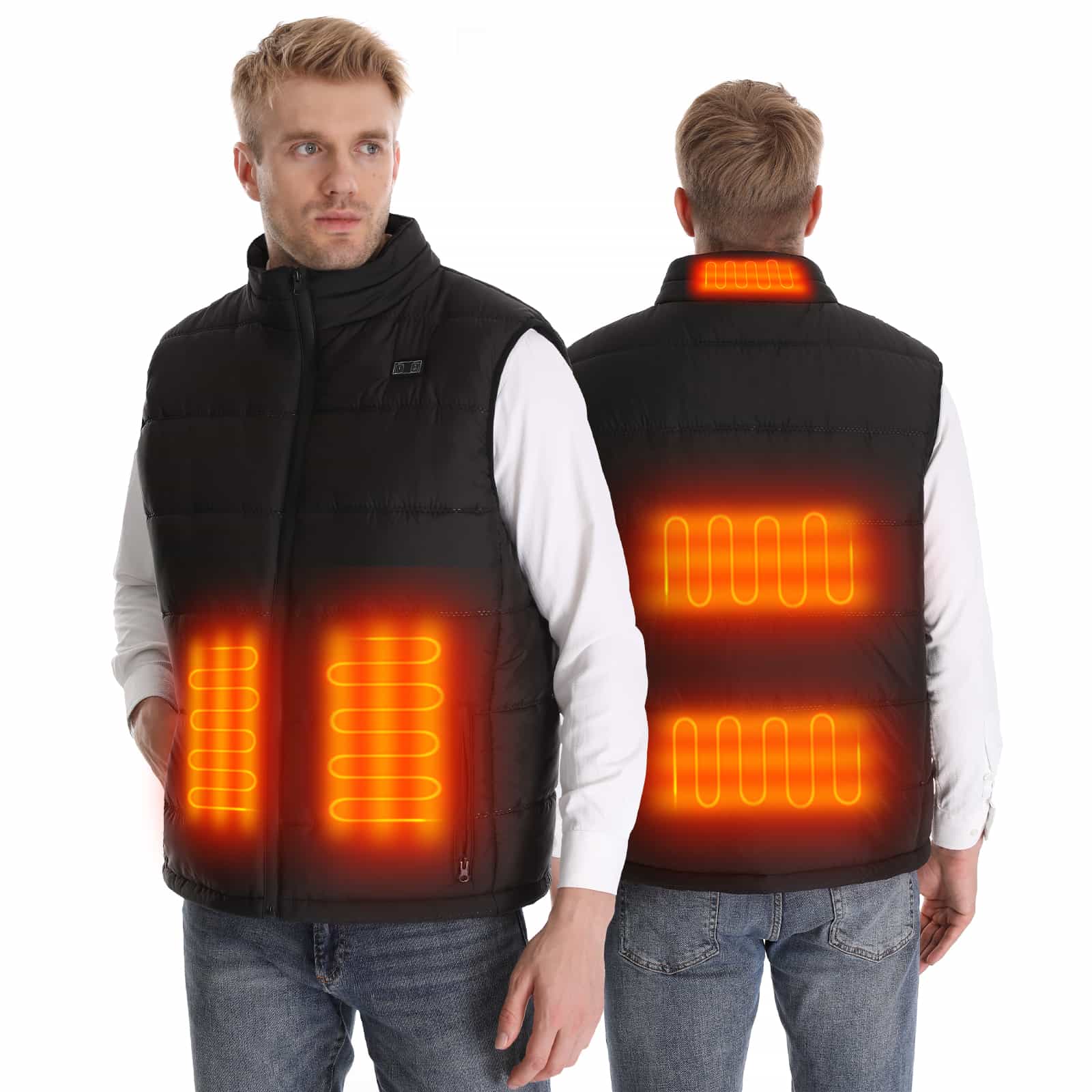 Savior Smart Temperature Control Battery Heated Jacket Winter Electric ...