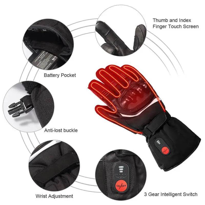 heated gloves detail